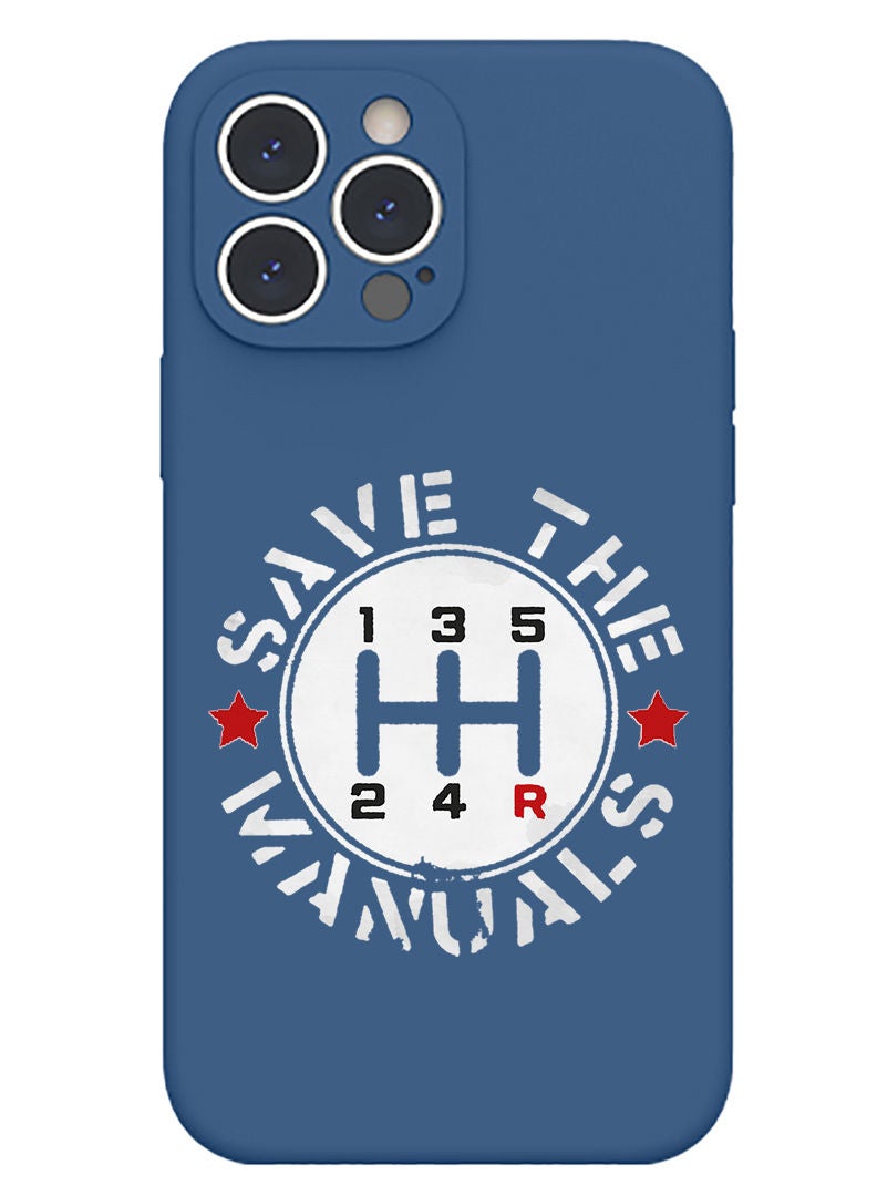 Theodor Protective Slim Fit Case Liquid Silicone Cover with Full Body Protection Anti-Scratch Shockproof Case For iPhone 12 Pro Max Blue  - Save Manuals - Image 1