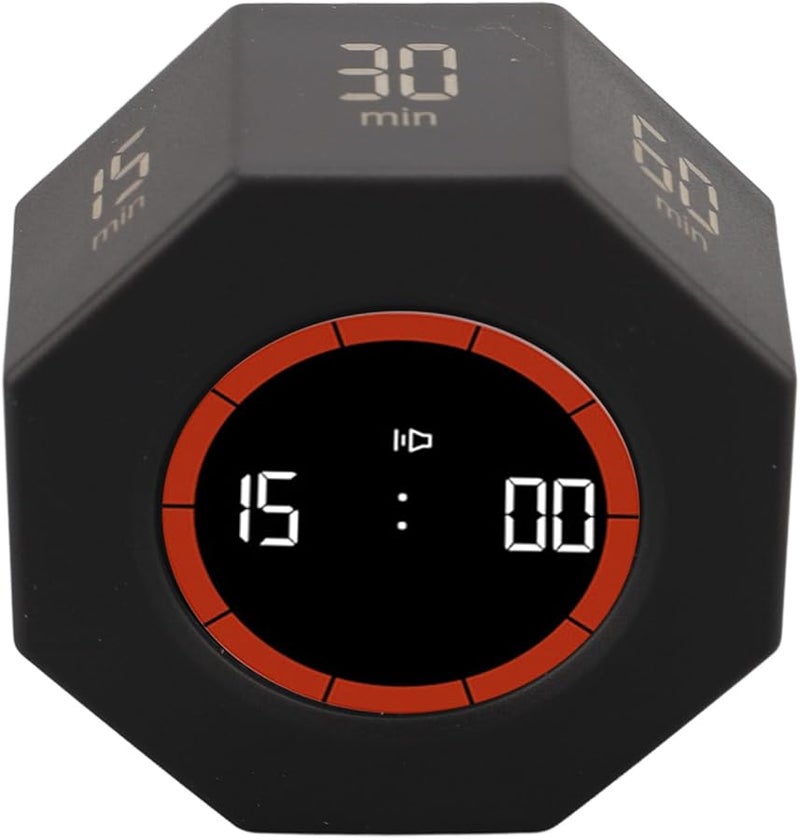 Black Rechargeable Timer With G Sensor 900 MAh Battery Productivity Tool - Image 3