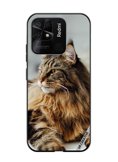 Protective Case Cover For Xiaomi Redmi 10C Angry Cat Design Multicolour