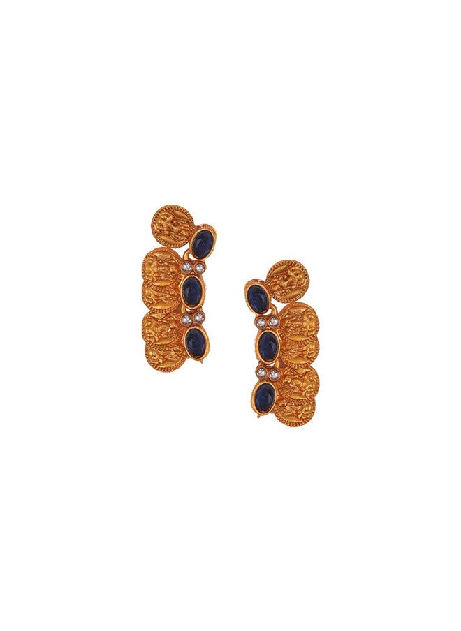 StileAdda Gold Plated Stone Studded Laxmi Coin Jewellery Set - Image 4