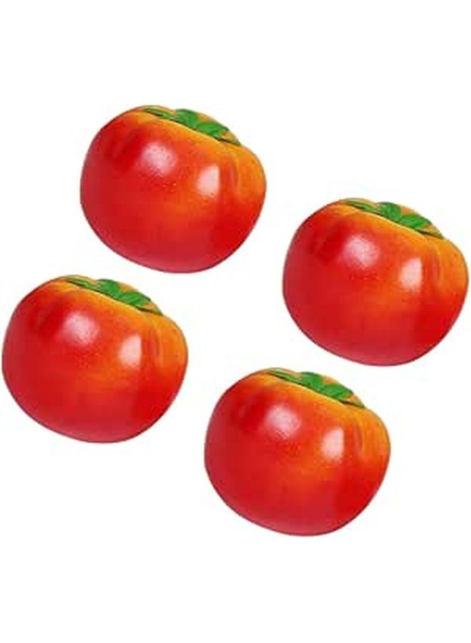 نماذج طماطم صغيرة واقعية، خضروات اصطناعية، ديكور المنزل، عرض المطبخ، دعائم الحفلات 4 قطع - Image 1