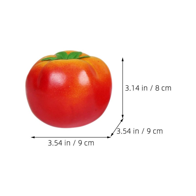 نماذج طماطم صغيرة واقعية، خضروات اصطناعية، ديكور المنزل، عرض المطبخ، دعائم الحفلات 4 قطع - Image 3