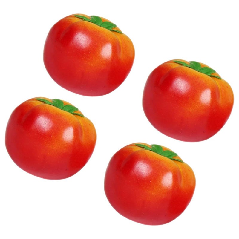 نماذج طماطم صغيرة واقعية، خضروات اصطناعية، ديكور المنزل، عرض المطبخ، دعائم الحفلات 4 قطع - Image 2