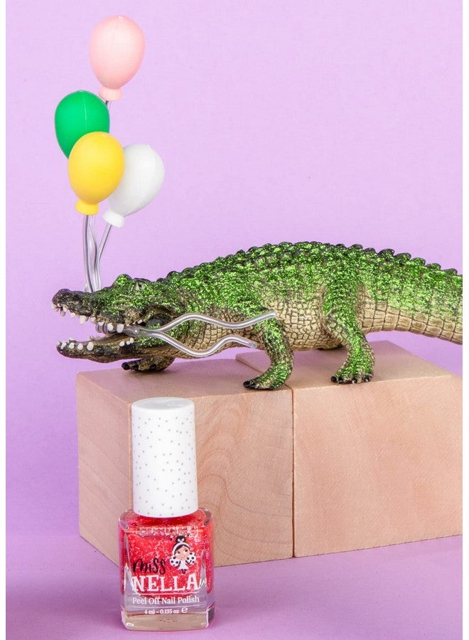 MISS NELLA Peel-Off Nail Polish for Kids (Croco Dazzle) - Image 3