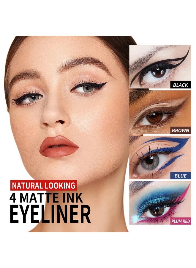 KYDA 2 Pcs Brown Liquid Eyeliner, Natural Matte Tint, Ultra Fine Tip, Lasting Pigment Eyeliner Pencil, Silky Smooth Formula, Quick Drying - Image 2