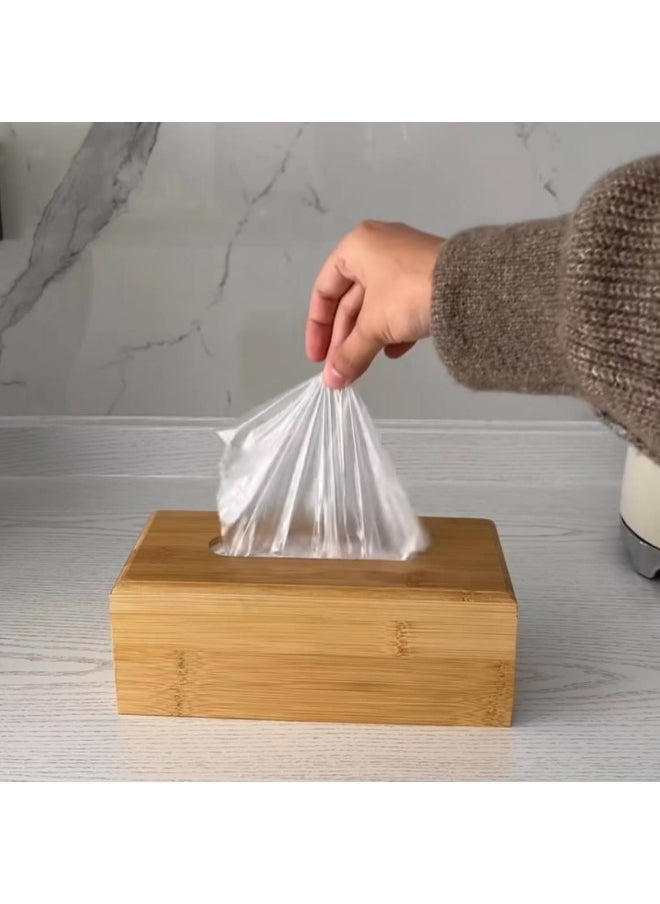 Generic Bamboo Tissue Box with Modern Design – Premium Quality, Easy Assembly, Perfect for Bedroom, Living Room, and Any Room in the House TH  - Image 1