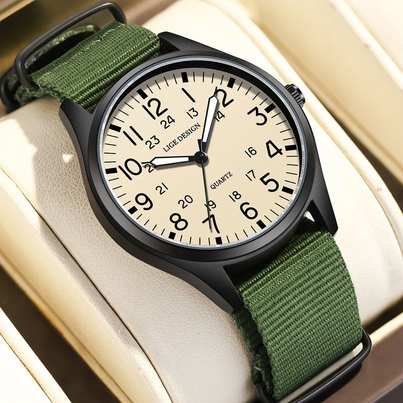 LIGE Men's Quartz Watch Waterproof Luminous - Image 2