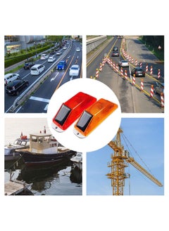 KASTWAVE 2Pcs Car Alarm Light Solar Strobe Warning Light Sensitive Emergency LED Flashing Lamp Super Bright IP54 Waterproof Wireless Light Control Beacon Barricade Construction Safety Road  - Image 5