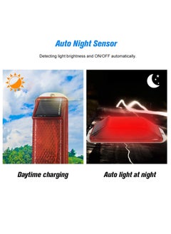 KASTWAVE 2Pcs Car Alarm Light Solar Strobe Warning Light Sensitive Emergency LED Flashing Lamp Super Bright IP54 Waterproof Wireless Light Control Beacon Barricade Construction Safety Road  - Image 2