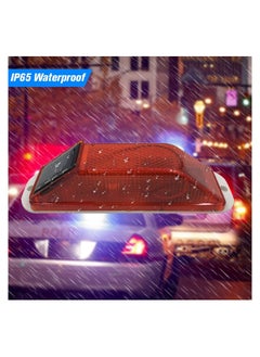 KASTWAVE 2Pcs Car Alarm Light Solar Strobe Warning Light Sensitive Emergency LED Flashing Lamp Super Bright IP54 Waterproof Wireless Light Control Beacon Barricade Construction Safety Road  - Image 3