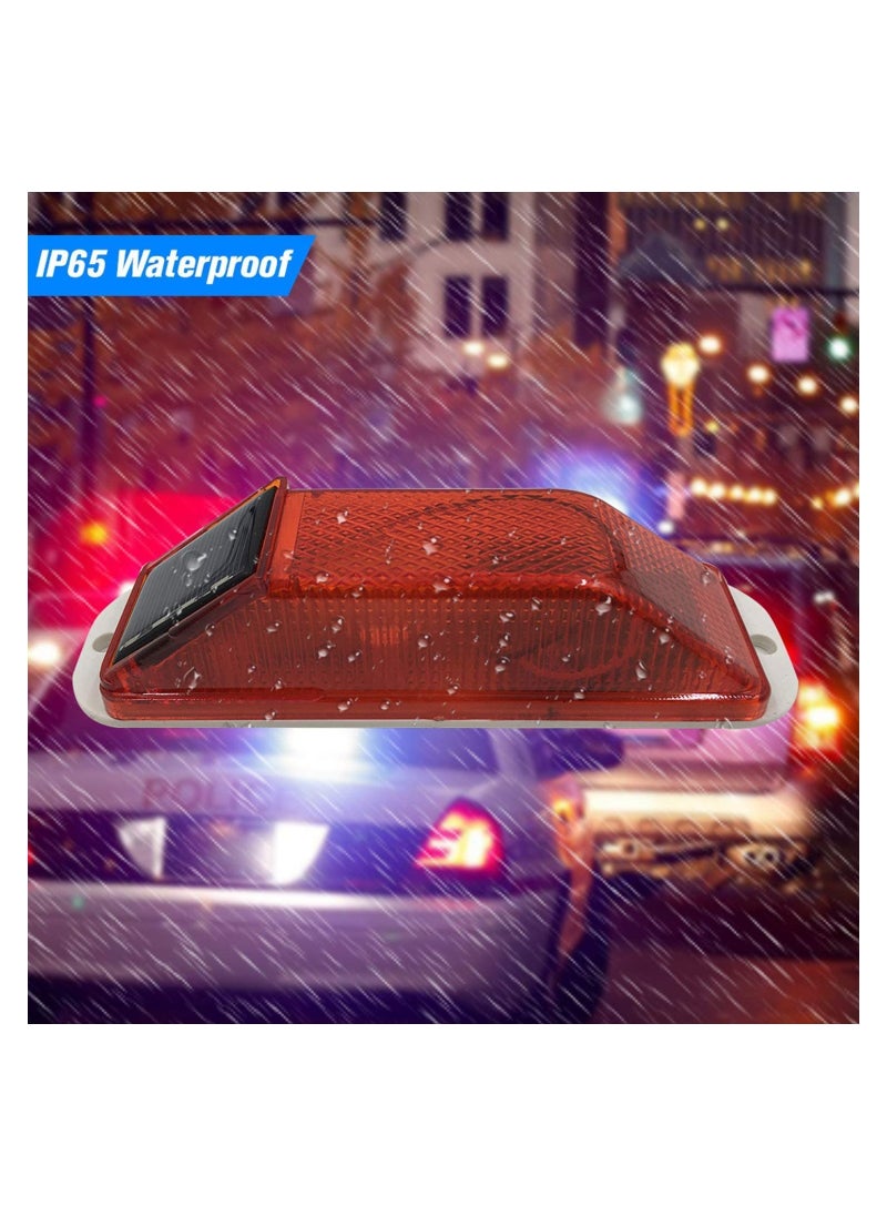 KASTWAVE 2Pcs Car Alarm Light Solar Strobe Warning Light Sensitive Emergency LED Flashing Lamp Super Bright IP54 Waterproof Wireless Light Control Beacon Barricade Construction Safety Road  - Image 3