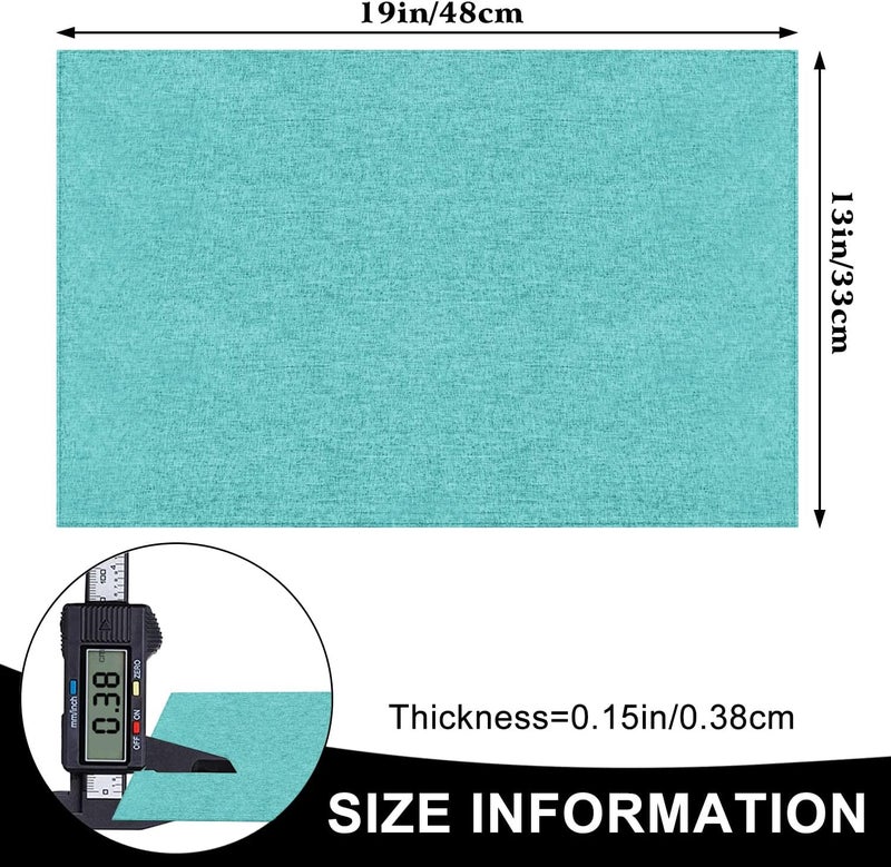 LANDVIEW Cloth Placemats Set of 6, Cotton Linen Blend Machine Washable Durable Linen Table Mats, Heat Resistant Placemats Wrinkle Free Place Mats for Dining Table, Easy to Clean (Teal, 6) - Image 5