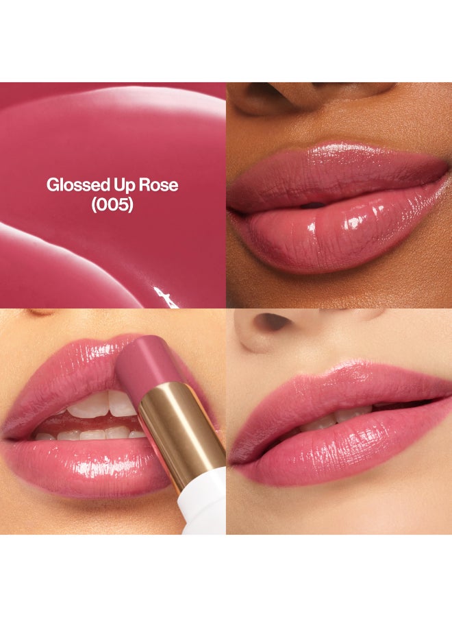 REVLON Super Lustrous Glass Shine Balm Hydrating Tinted Lip Balm with Hyaluronic Acid Aloe Rose Quartz 005 Glossed Up Rose 011 oz - Image 4