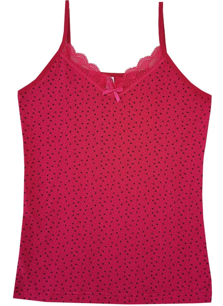 Hepsine Rakip Rival to All 6-Piece Women's Rope Strap Undershirt Lycra Cotton Colorful Undershirt