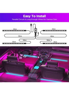 Garlo LED Lights for Car, Car Strip Lights Car Accessories, Ultra Bright Music Sync, Smart App Control Multicolor, Sound Actived Under Dash USB Port LED Car Lights for Car,Truck, SUV, Jeep.  - Image 5
