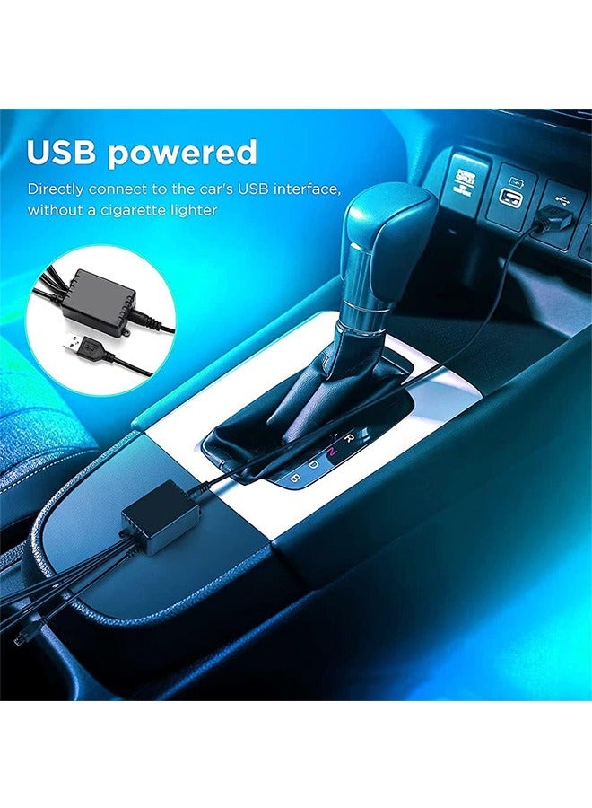 LED Lights for Car, Car Strip Lights Car Accessories, Ultra Bright Music Sync, Smart App Control Multicolor, Sound Actived Under Dash USB Port LED Car Lights for Car,Truck, SUV, Jeep.