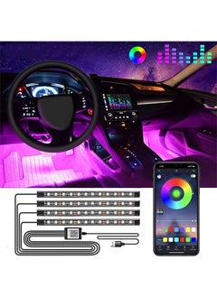 Garlo LED Lights for Car, Car Strip Lights Car Accessories, Ultra Bright Music Sync, Smart App Control Multicolor, Sound Actived Under Dash USB Port LED Car Lights for Car,Truck, SUV, Jeep.  - Image 1