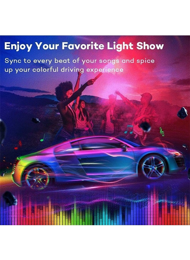Garlo LED Lights for Car, Car Strip Lights Car Accessories, Ultra Bright Music Sync, Smart App Control Multicolor, Sound Actived Under Dash USB Port LED Car Lights for Car,Truck, SUV, Jeep.  - Image 4