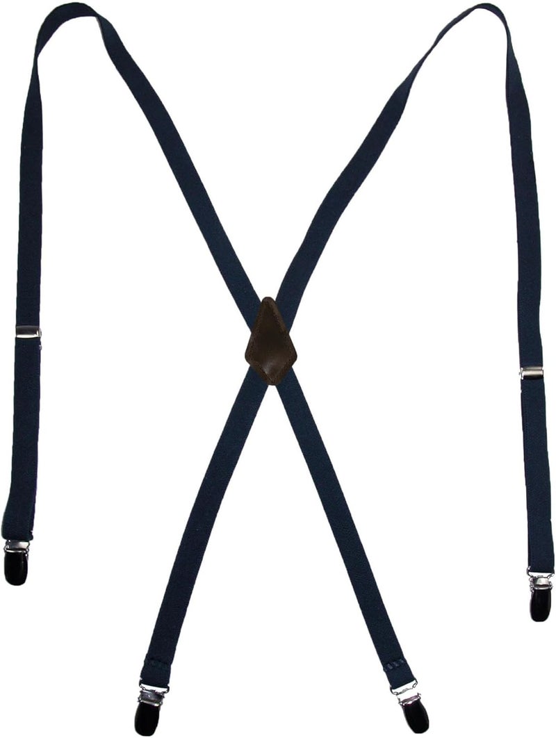 CTM Women's Elastic Clip-End 1/2 Inch Skinny Urban Suspenders - Image 3