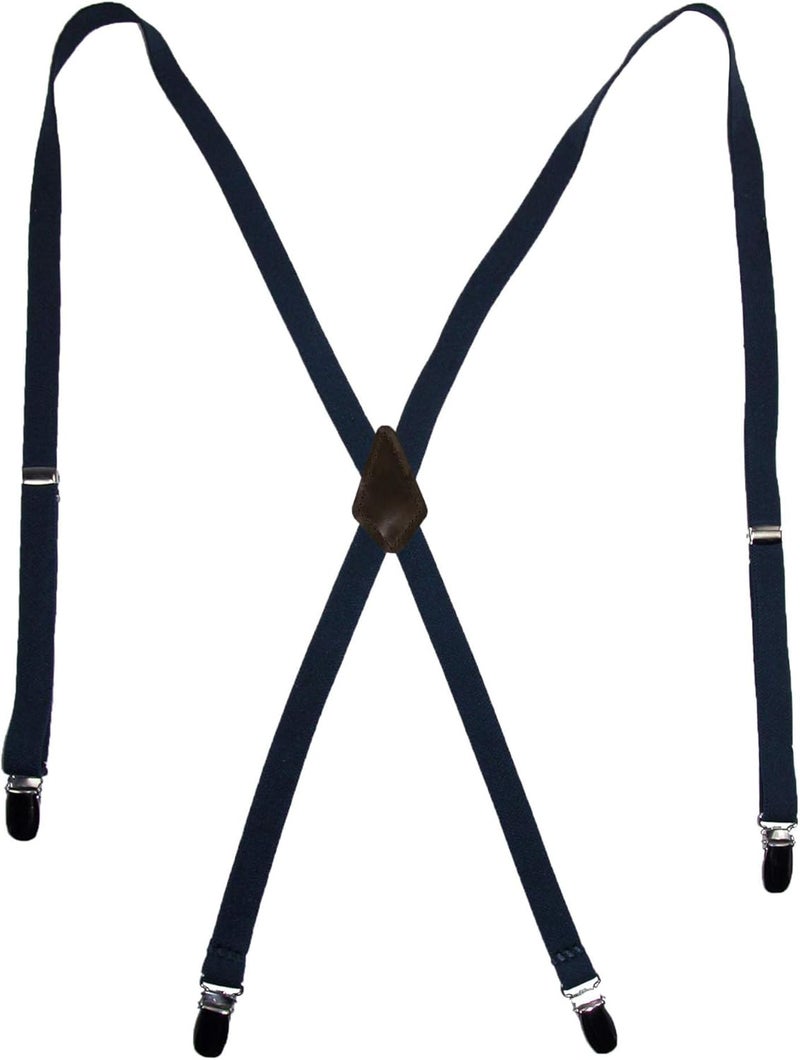 CTM Women's Elastic Clip-End 1/2 Inch Skinny Urban Suspenders - Image 1