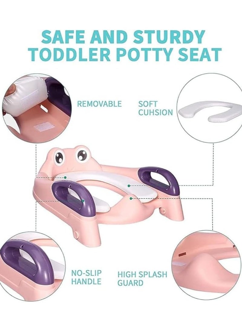 Generic - Toddler Potty Training Seat with Step Stool Ladder - Foldable Toilet Training Seat with Splash Guard, Comfortable Cushion, and Non-Slip Design - Image 1