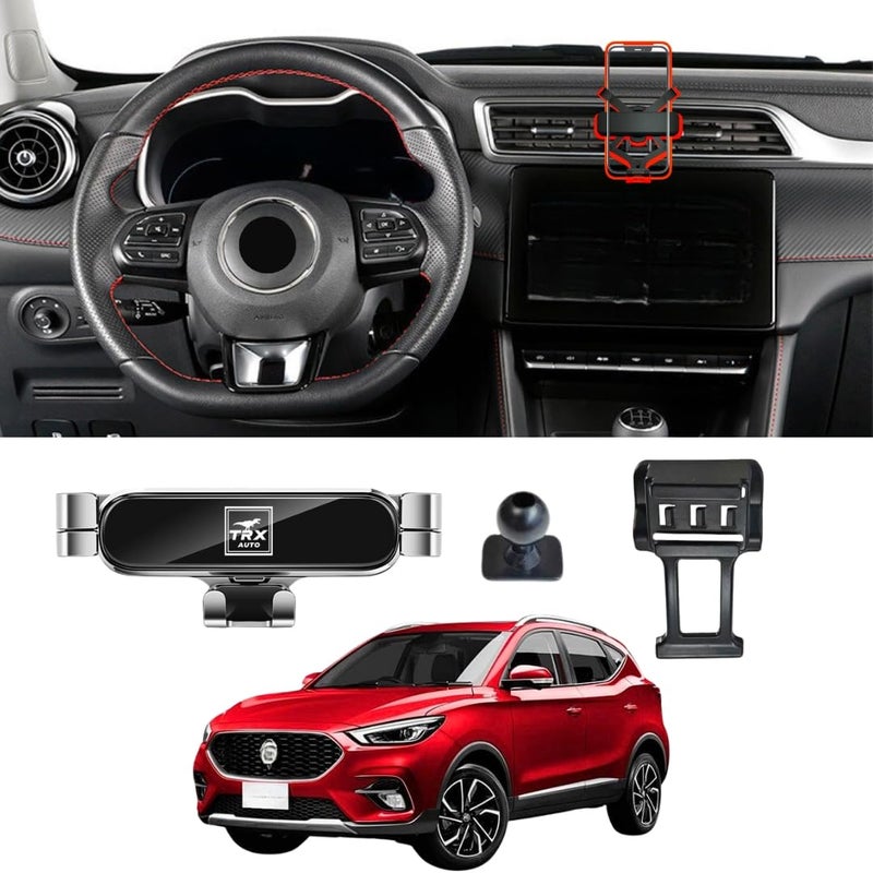 TRX AUTO Phone Holder Mount With Gravity Phone Holder For MG ZS & ZS EV 2017 To 2023 | MG ZS Accessories 2024 | MG ZS Mobile Phone Holder - Image 1