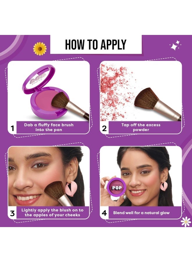 SUGAR POP Ultra HD Blush 01 Rose - 10 gms - Richly Pigmented | Ultra Matte | Blendable | Suits all skin tones - Image 4