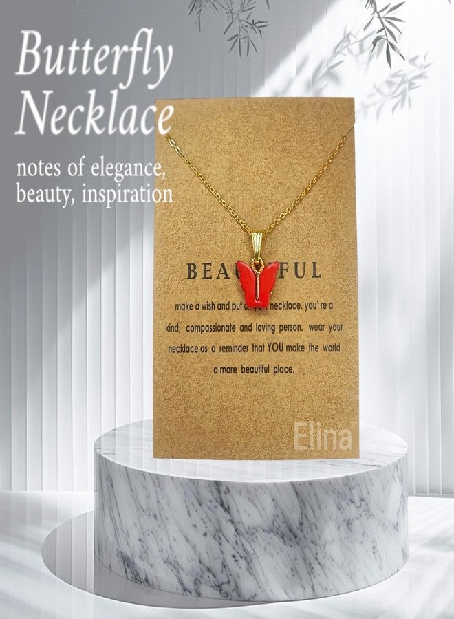Elina Latest Fashion 5 Pcs Butterfly Jewellery Necklace Set, Gold Plated Stylish Pendant Chain for Women, Girls Gift Combo(Multi Color)(Set of 5 Pcs) - Image 2