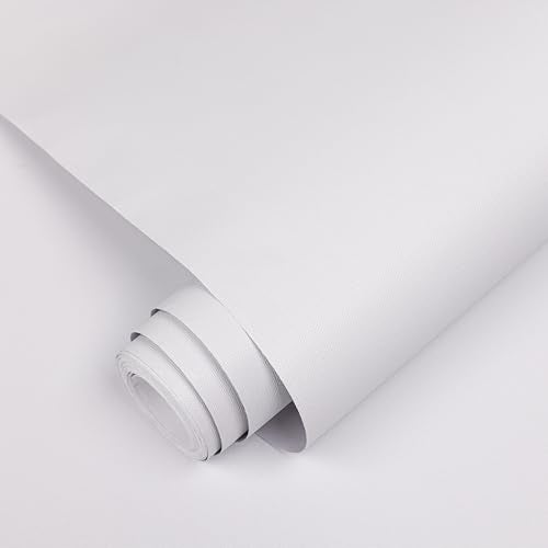 Abyssaly White Peel and Stick Wallpaper Matte White Wall Paper SelfAdhesive and Removable Decorative Contact Paper for CabinetsCountertopsShelve 157 in X 196 in - Image 1