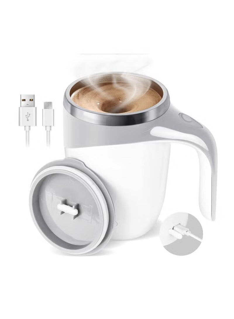 Self Stirring Coffee Mug,Electric Self Mixing Mug, Rechargeable Stirring Mug Auto Magnetic Mug Portable Self Stirring Mug,Stainless Steel Cup Coffee Powder /Milk /Tea /Cocoa /Protein Powder - Image 1