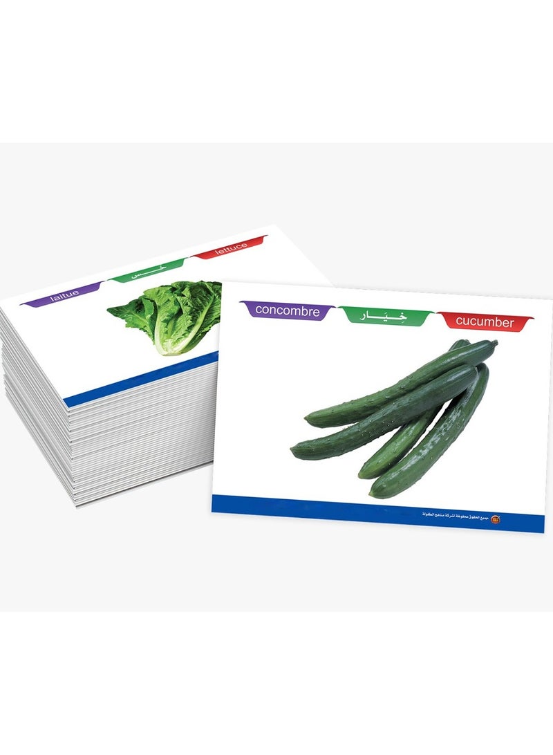 Series Of Educational Cards Vegetables And Fruits - Image 2