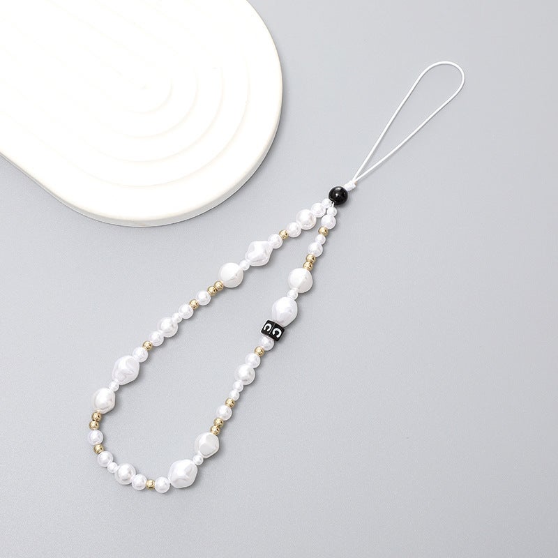 Xiaoxiangfeng Pearl Mobile Phone Chain Xiaohua Pendant Mobile Phone Lanyard Mobile Phone Case Beaded Pendant Anti-drop Chain for Women K2230 special-shaped mobile phone chain with letter c