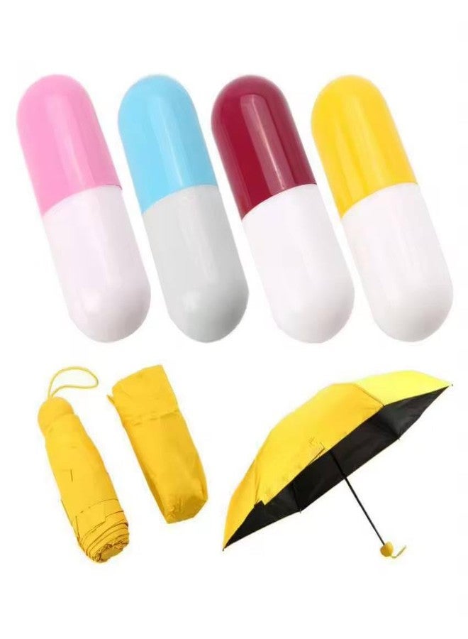 SAKSAA Compact Capsule Umbrella - Mini Pocket Size, Lightweight, UV Protection, Windproof, Waterproof Folding Umbrella for Travel, Women, Men, Kids - Stylish & Portable - Image 1