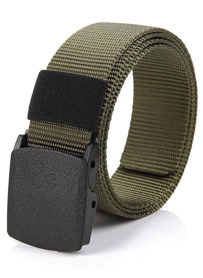 Y&D Canvas Belt Men's Webbing Outdoor Web With Nylon Plastic Buckle Adjustable Sports Soft - Image 1