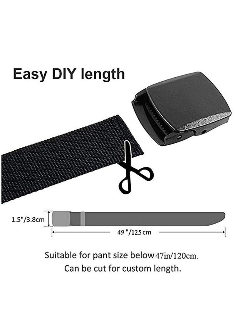 Y&D Canvas Belt Men's Webbing Outdoor Web With Nylon Plastic Buckle Adjustable Sports Soft - Image 4