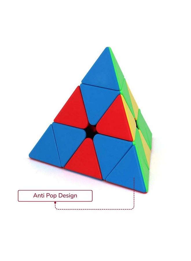 Cubelelo Drift Pyraminx Stickerless Magic Speedcube Puzzle Toy | Triangle Pyramid Shape Speedy Stress Buster Brainstorming Cubic Puzzle | Suitable For Boys Girls Kids Adults - Image 2