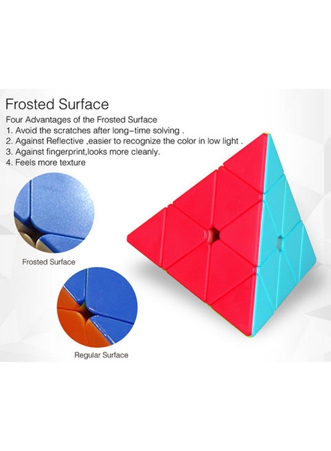 Cubelelo Drift Pyraminx Stickerless Magic Speedcube Puzzle Toy | Triangle Pyramid Shape Speedy Stress Buster Brainstorming Cubic Puzzle | Suitable For Boys Girls Kids Adults - Image 4