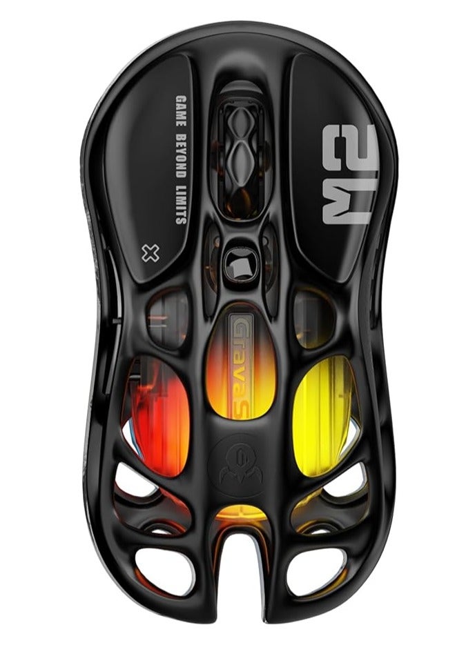 جرافا ستار Mercury M2 Gaming Mouse - MMO Computer Gaming Mouse with 26,000 dpi Optical Sensor - 78g Lightweight Hollow Design - 5 Programmable Buttons - 5 RGB Modes - Stealth Black - Image 1