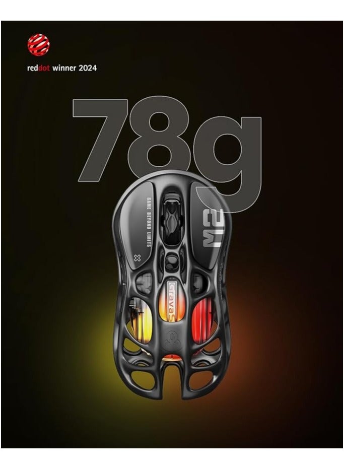 جرافا ستار Mercury M2 Gaming Mouse - MMO Computer Gaming Mouse with 26,000 dpi Optical Sensor - 78g Lightweight Hollow Design - 5 Programmable Buttons - 5 RGB Modes - Stealth Black - Image 4