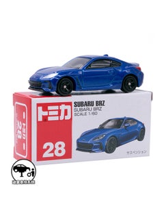 Generic Genuine Alloy Car No. 28 Blue Subaru BRZ Coupe Simulation Model Children's Car Boy Toy Car Collection Birthday Gift 