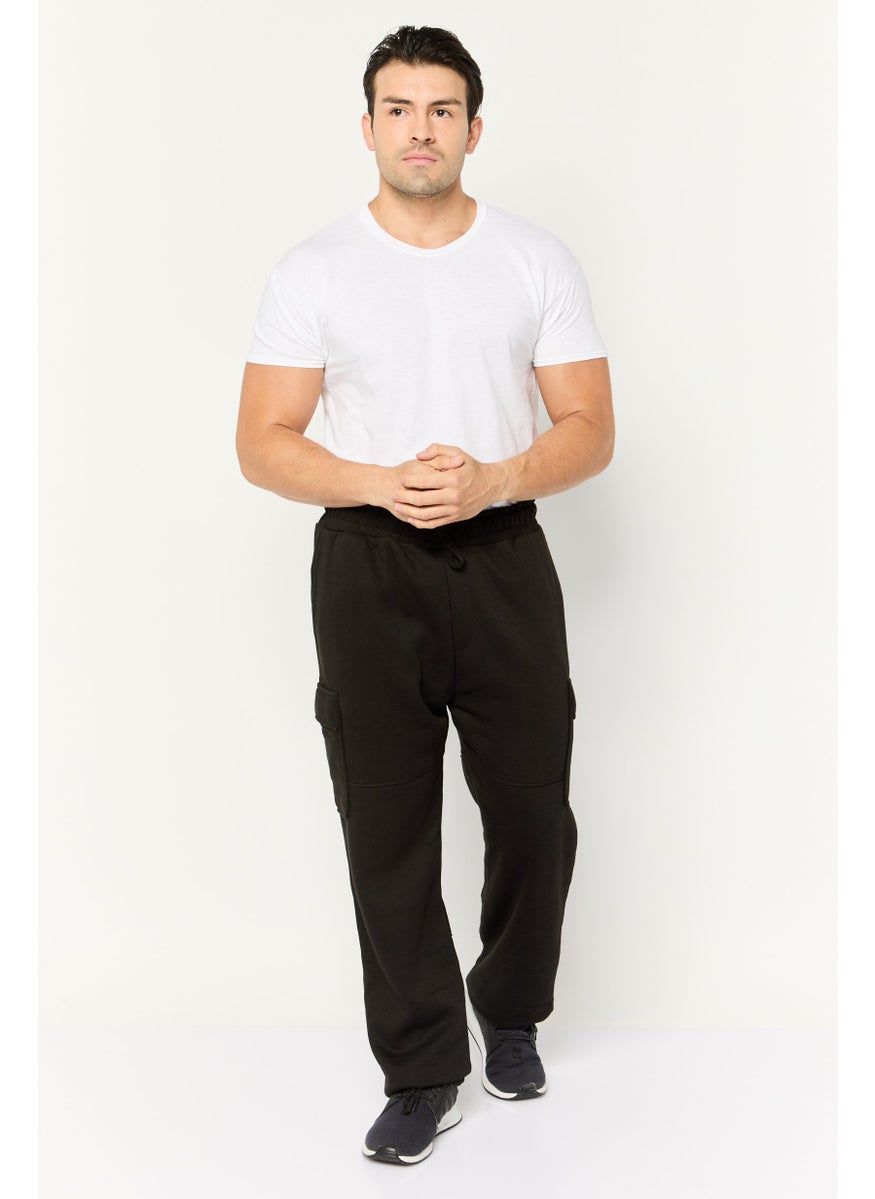 CROSSHATCH Men Sportswear Fit Outdoor Sweatpants, Black  - Image 2