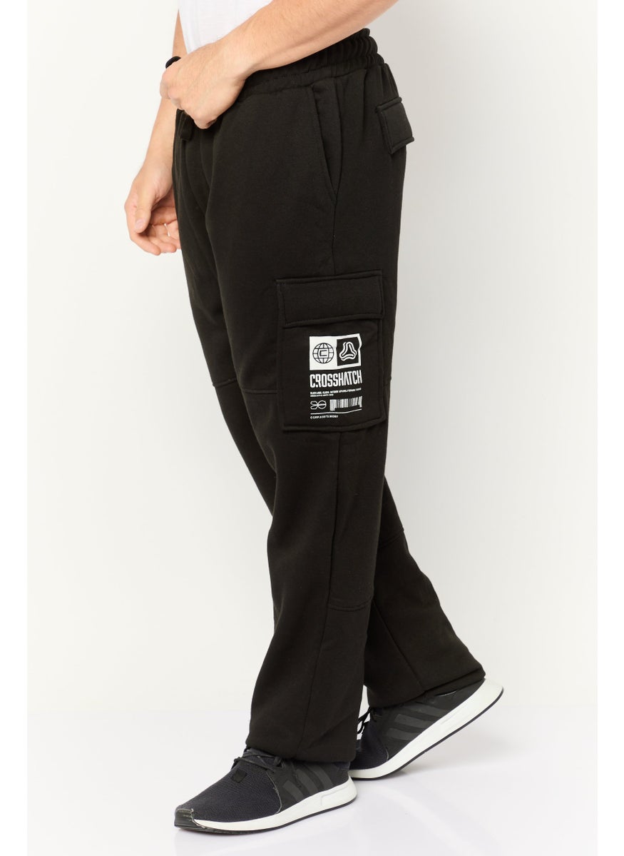 CROSSHATCH Men Sportswear Fit Outdoor Sweatpants, Black  - Image 3