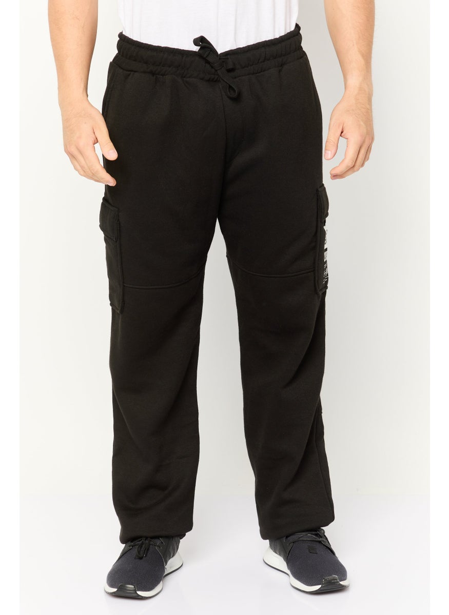 CROSSHATCH Men Sportswear Fit Outdoor Sweatpants, Black  - Image 1