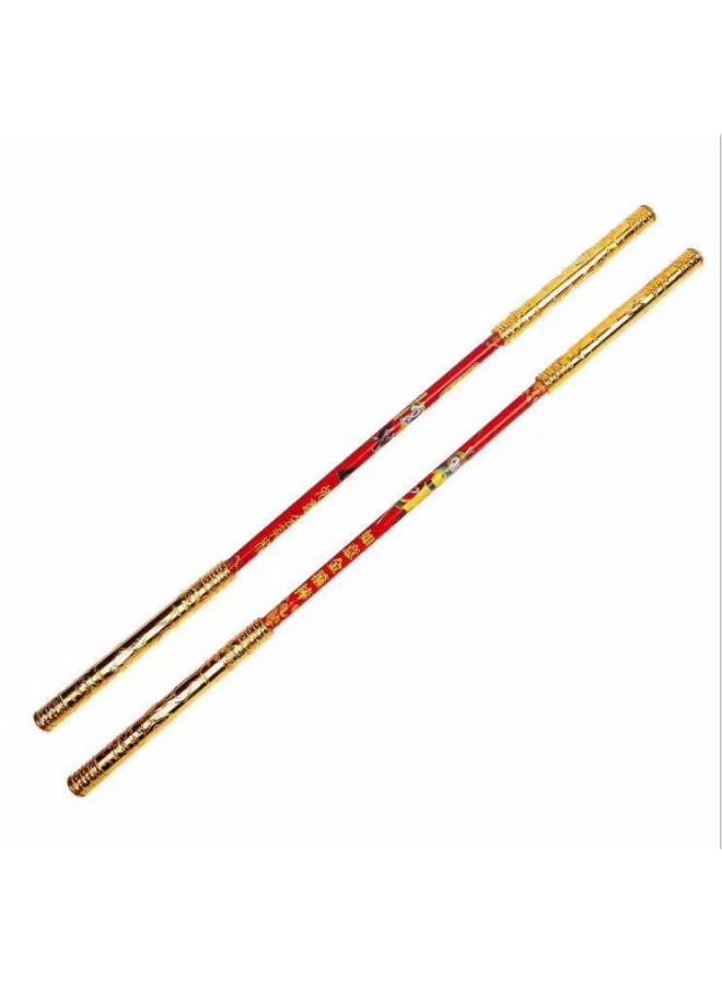 (Collection Of Swords) Children's Wooden Toys Samurai Sword Sword Green Dragon Sword Temple Fair Street Stall Selling Toys-Color:Telescopic Gold Hoop ]  - Image 1