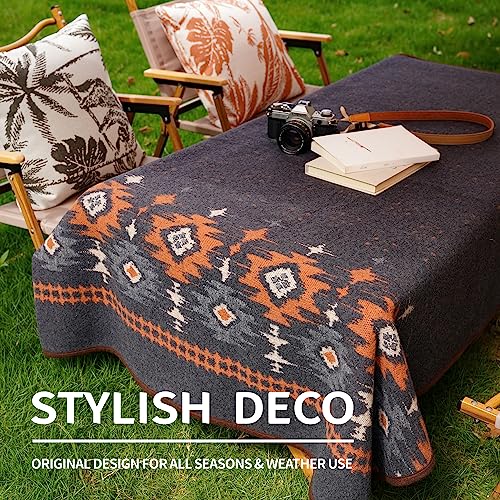 ACUSHLA Merino Wool Blanket - Warm Thick Washable Large Bed Couch Outdoor Camping Sleeping Throw Blanket All Weather Myers Gray 79x63 - Image 2