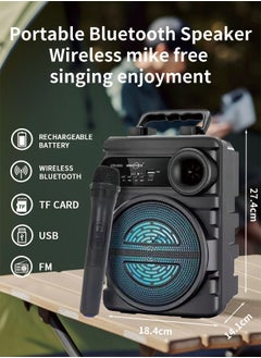 GREATNICE Portable Bluetooth Speaker, Wireless Speaker with Mic, Bass Speaker Support USB Charging/TF Card/FM Radio/RGB Light for Outdoor, Home, Beach, Travelling  - Image 5