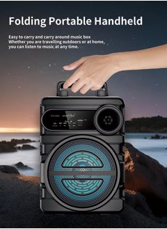 GREATNICE Portable Bluetooth Speaker, Wireless Speaker with Mic, Bass Speaker Support USB Charging/TF Card/FM Radio/RGB Light for Outdoor, Home, Beach, Travelling  - Image 4