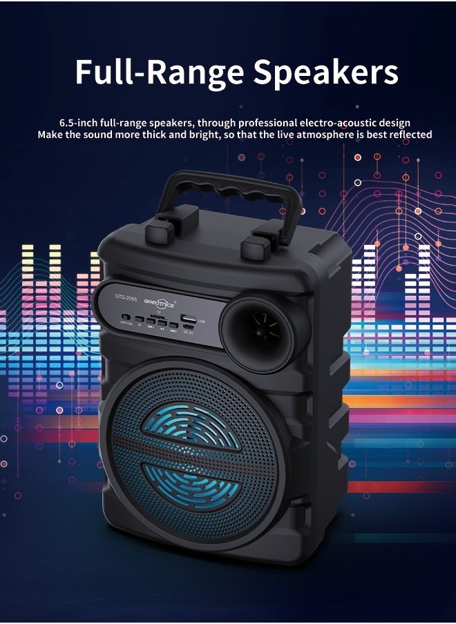 GREATNICE Portable Bluetooth Speaker, Wireless Speaker with Mic, Bass Speaker Support USB Charging/TF Card/FM Radio/RGB Light for Outdoor, Home, Beach, Travelling  - Image 2