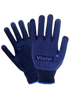 VINSTAR (Pack of 12 Pairs) Vinstar AutocareDotted Cotton Hand Gloves for Industrial and Indoor Use  - Image 1