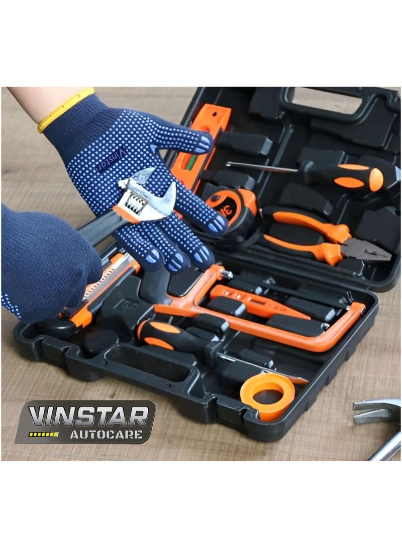 VINSTAR (Pack of 12 Pairs) Vinstar AutocareDotted Cotton Hand Gloves for Industrial and Indoor Use - Image 4